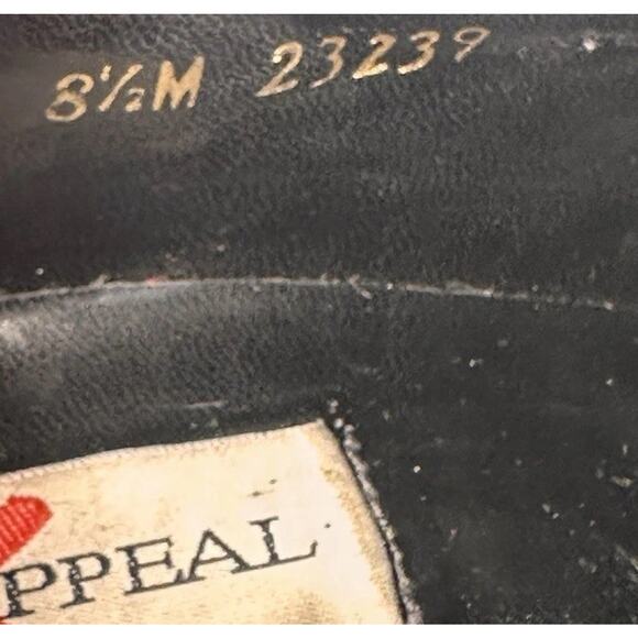 Vtg XAppeal Y2K 90s Goth Chunky Platform Black Leather Loafers Women 8.5M Grunge - Picture 5 of 13